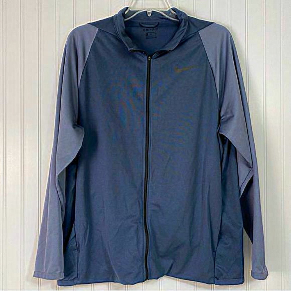 Nike‎ Dri -Fit Jacket  Mens XL Gray Zip Pockets